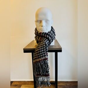 Jos. A. Bank Men’s reversible Scarf, OS, Black, Gray, Red,New With Tags